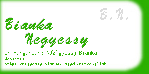 bianka negyessy business card